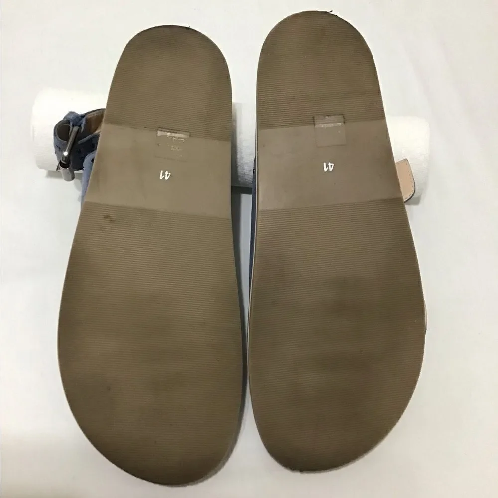Anthropologie Pilcro Blue Suede Slingback Sandals Size 41